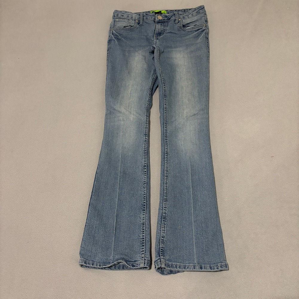 Tokyo Low Rise Bootcut Jeans Light Wash Blue Denim Flared Size 9 Y2K Aesthetic
